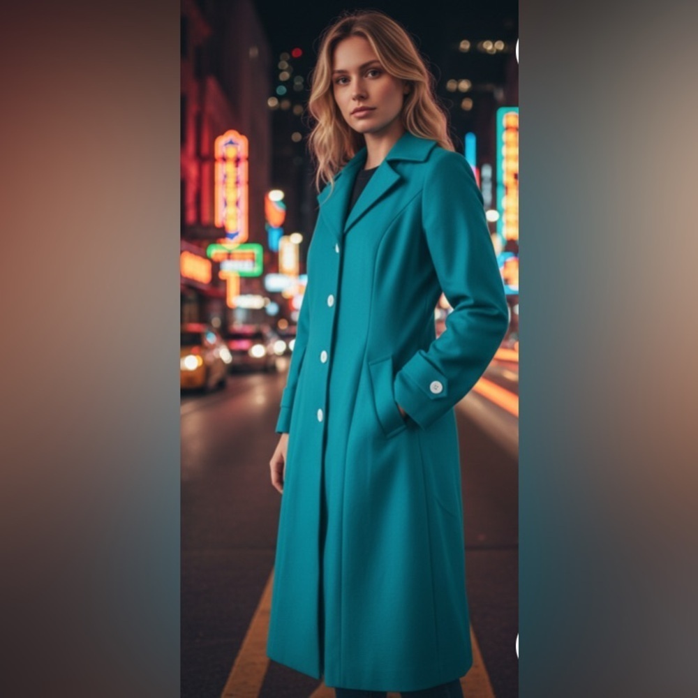 nwt- Small Business office attire 
Bright Teal Button-up
Knee length dress